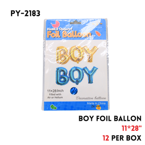 1pc BOY Connection Letter Foil Balloon 21"x28"hydrogen