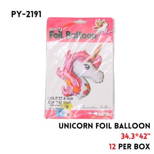 Pink Unicorn Foil Balloon 38"x46"hydrogen balloon