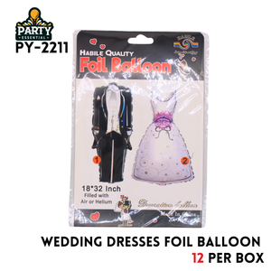 1PCWedding Dresses Foil Balloon 18"x32"hydrogen