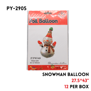 1pc Snowman Foil Balloon27.5"x43"hydrogen