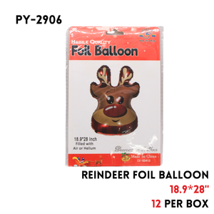1pc Elk Head Foil Balloon 18.9"x28"hydrogen