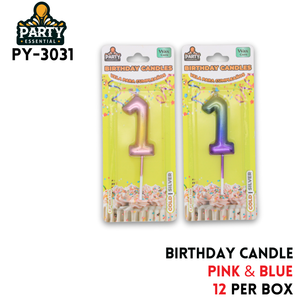 Pink&Blue Birthday Candle #1