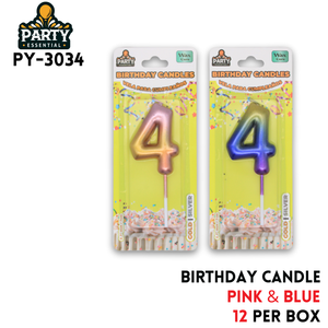 Pink&Blue Birthday Candle #4