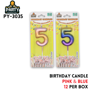 Pink&Blue Birthday Candle #5