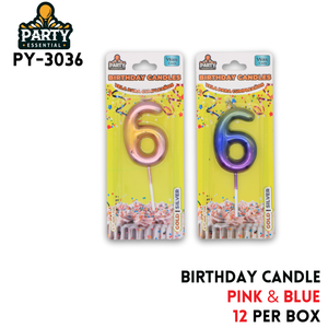 Pink&Blue Birthday Candle #6