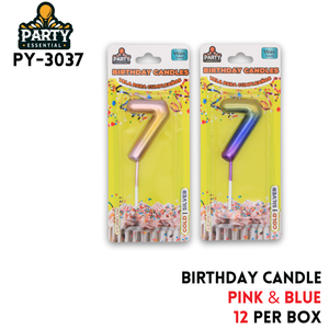 Pink&Blue Birthday Candle #7