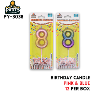 Pink&Blue Birthday Candle #8