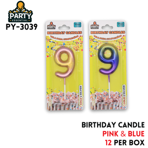 Pink&Blue Birthday Candle #9