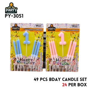7psc Pink&Blue Birthday Candle #1