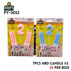 7psc Pink&Blue Birthday Candle #2
