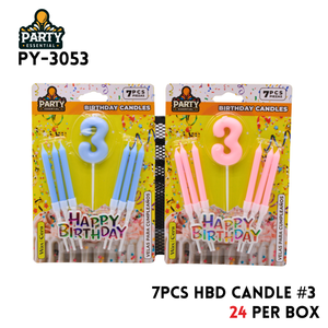 7psc Pink&Blue Birthday Candle #3