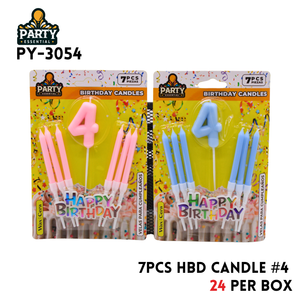 7psc Pink&Blue Birthday Candle #4