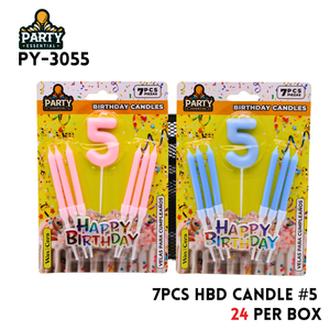 7psc Pink&Blue Birthday Candle #5