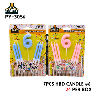 7psc Pink&Blue Birthday Candle #6