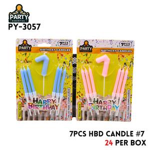 7psc Pink&Blue Birthday Candle #7