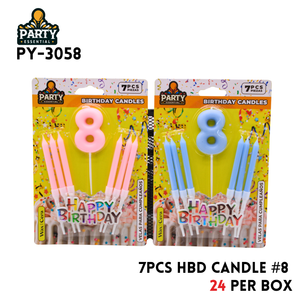 7psc Pink&Blue Birthday Candle #8
