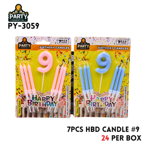 7psc Pink&Blue Birthday Candle #9