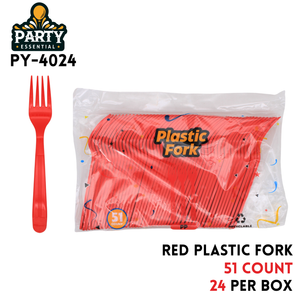 51pcs Forks,,Red