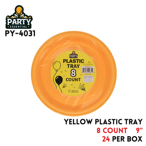 8pk. 9" PS Yellow Plate