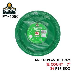 12pk. 7" PS Green Plate