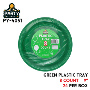8pk. 9" PS Green Plate