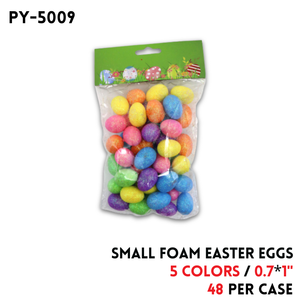 Small Foam Easter Eggs,0.7"*1", 5 colors