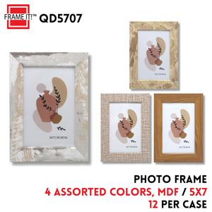 Photo Frame 5x7" 4 Colors Asstd