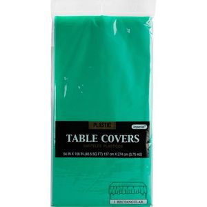 54X108 GREEN TABLE COVER PLASTIC