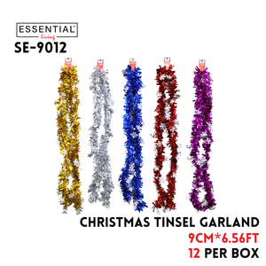 Christmas Tinsel Garland, 9cm x 6.56ft , PET