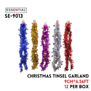 Christmas Tinsel Garland, 9cm x 6.56ft , PET