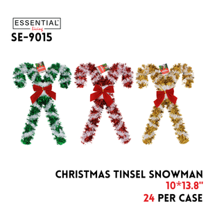 Christmas Tinsel Double Candy Cane, 10"x13.8", PET+PP