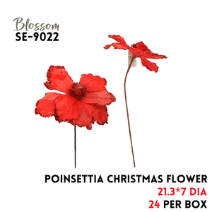 Poinettia Christmas Flower 21.3"L 7??dia