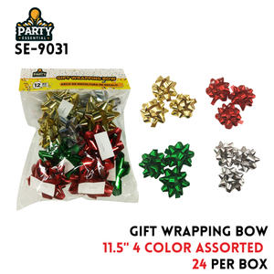 Xmas Mini Bow,12ct. 2" Metallic