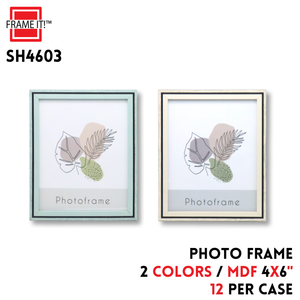 MDF Photo Frame 4x6" 2 Colors Asstd
