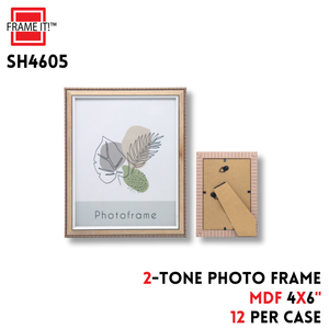 MDF Photo Frame 4x6" 2-Tone Color