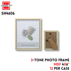 MDF Photo Frame 4x6" 2-Tone Color