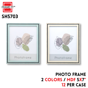 MDF Photo Frame 5x7" 2 Colors Asstd