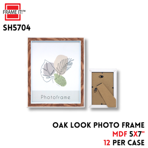 MDF Photo Frame 5x7" Oak Look