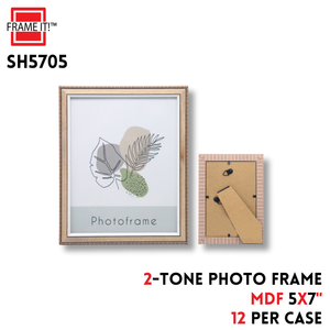 MDF Photo Frame 5x7" 2-Tone Color