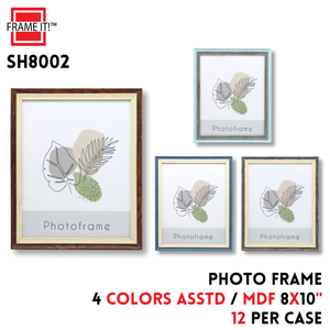 MDF Photo Frame 8x10" 4 Colors Asstd
