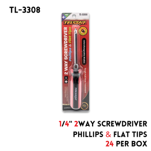 2 Way Phillip #2 & Slotted 1/4" Tip Screwdriver