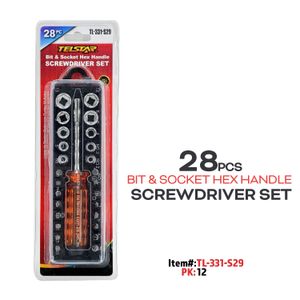 29pcs Precision Ratchet Screwdriver Holder Set, ABS handle