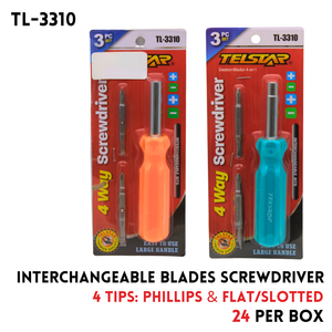 4 Way Interchangeable Blades Screwdriver