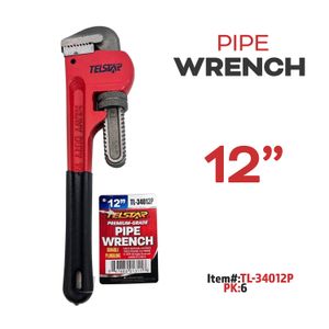 12" Pipe Wrench, Each Pc With Head Blister, Drop Forged