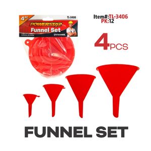 4pc Funnel Set Plastic