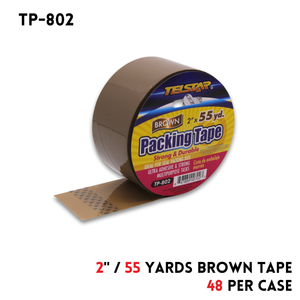 Brown Packing Tape, 2'X55 Yds