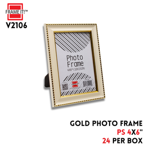 PS 4"x6"  Photo Frame Gold
