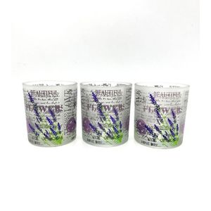 Glass Candle Holder 3in ( Lavender )