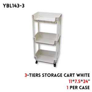 3-TIER STORAGE CART WHITE