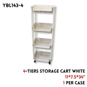 4-TIER STORAGE CART WHITE